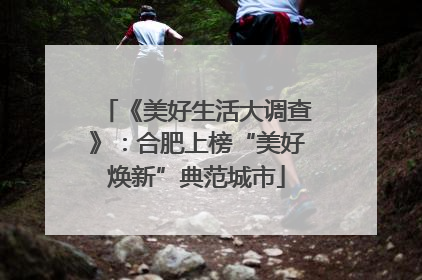 《美好生活大调查》：合肥上榜“美好焕新”典范城市