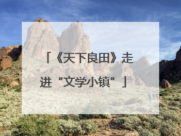 《天下良田》走进“文学小镇”