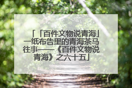 「百件文物说青海」一纸布告里的青海茶马往事——《百件文物说青海》之六十五