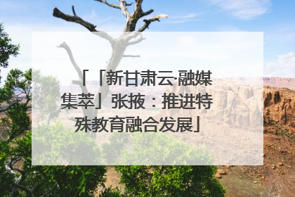 「新甘肃云·融媒集萃」张掖：推进特殊教育融合发展