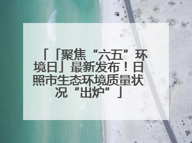 「聚焦“六五”环境日」最新发布！日照市生态环境质量状况“出炉”