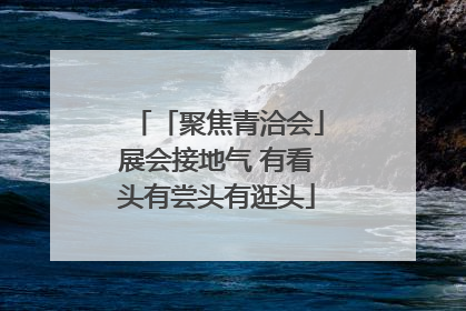 「聚焦青洽会」展会接地气 有看头有尝头有逛头