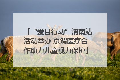 “爱目行动”渭南站活动举办 京渭医疗合作助力儿童视力保护