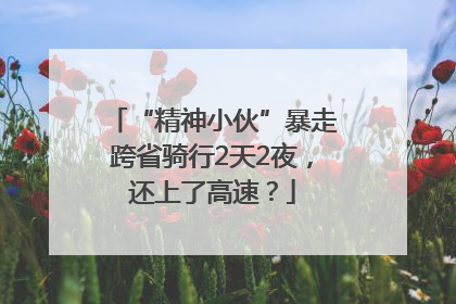 “精神小伙”暴走跨省骑行2天2夜，还上了高速？