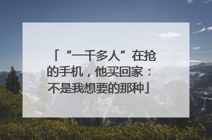 “一千多人”在抢的手机，他买回家：不是我想要的那种