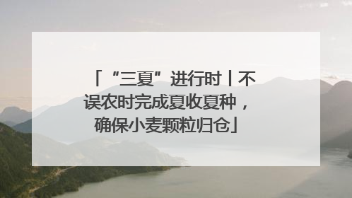 “三夏”进行时丨不误农时完成夏收夏种，确保小麦颗粒归仓