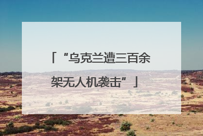“乌克兰遭三百余架无人机袭击”
