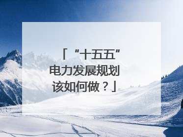 “十五五”电力发展规划该如何做？