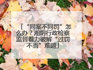 “同案不同罚”怎么办？湘阴行政检察监督着力破解“过罚不当”难题