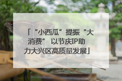 “小西瓜”提振“大消费” 以节庆IP助力大兴区高质量发展