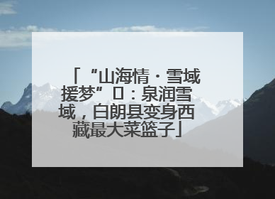 “山海情・雪域援梦”⑪：泉润雪域，白朗县变身西藏最大菜篮子