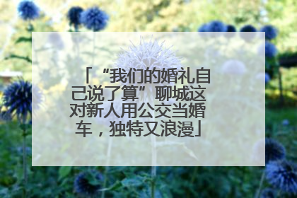 “我们的婚礼自己说了算”聊城这对新人用公交当婚车，独特又浪漫