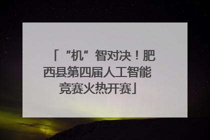 “机”智对决！肥西县第四届人工智能竞赛火热开赛