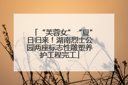 “芙蓉女”“夏”日归来！湖南烈士公园两座标志性雕塑养护工程完工