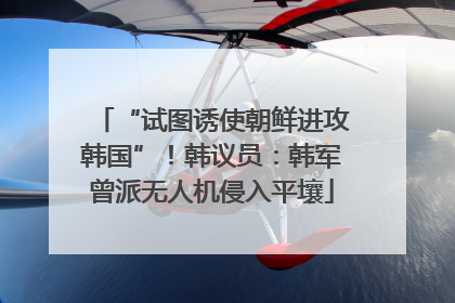 “试图诱使朝鲜进攻韩国”！韩议员：韩军曾派无人机侵入平壤