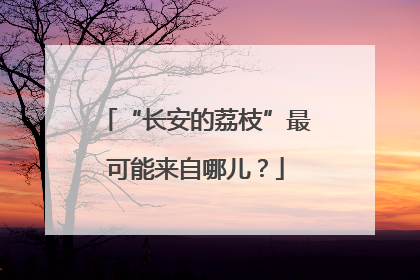 “长安的荔枝”最可能来自哪儿？