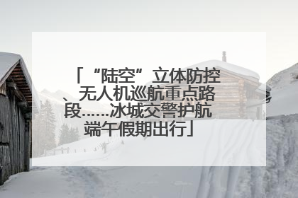 “陆空”立体防控、无人机巡航重点路段……冰城交警护航端午假期出行