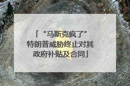 “马斯克疯了” 特朗普威胁终止对其政府补贴及合同