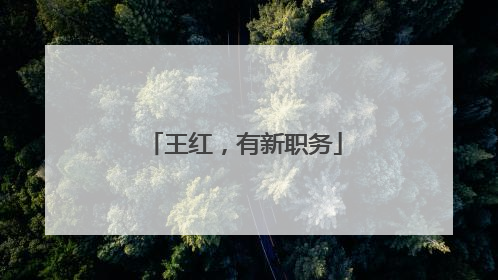 王红，有新职务