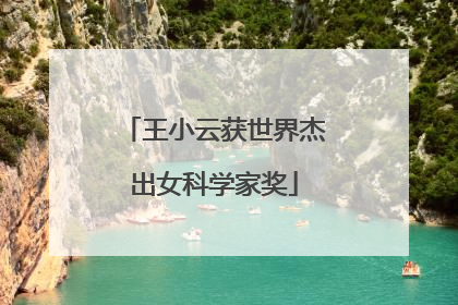 王小云获世界杰出女科学家奖