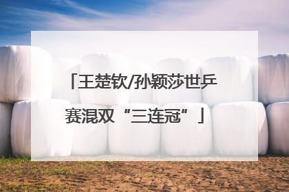 王楚钦/孙颖莎世乒赛混双“三连冠”