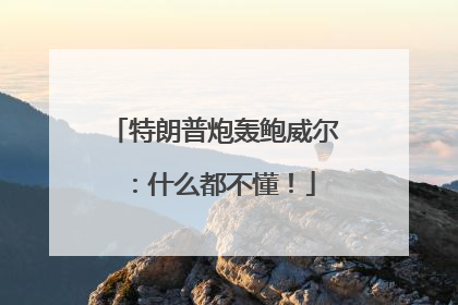 特朗普炮轰鲍威尔：什么都不懂！