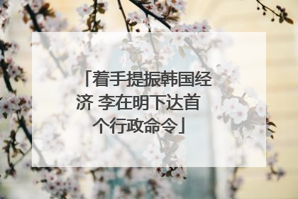 着手提振韩国经济 李在明下达首个行政命令