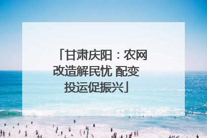 甘肃庆阳：农网改造解民忧 配变投运促振兴