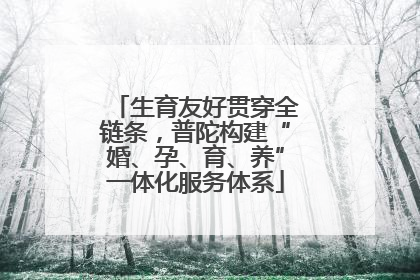 生育友好贯穿全链条，普陀构建“婚、孕、育、养”一体化服务体系