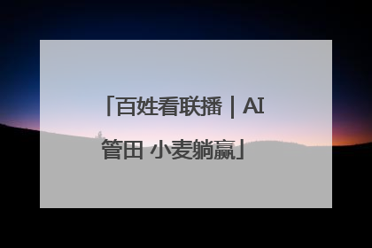 百姓看联播｜AI管田 小麦躺赢