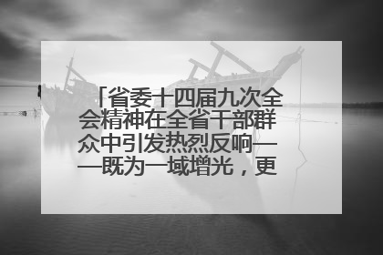 省委十四届九次全会精神在全省干部群众中引发热烈反响——既为一域增光，更为全局添彩
