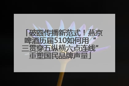 破圈传播新范式！燕京啤酒历届510如何用“三贯穿五纵横六点连线”重塑国民品牌声量