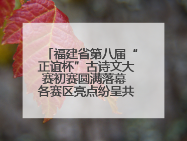 福建省第八届“正谊杯”古诗文大赛初赛圆满落幕 各赛区亮点纷呈共赏八闽华章