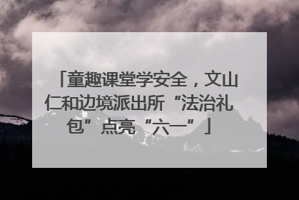童趣课堂学安全，文山仁和边境派出所“法治礼包”点亮“六一”