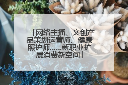 网络主播、文创产品策划运营师、健康照护师……新职业扩展消费新空间