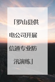 罗山县供电公司开展信通专业防汛演练