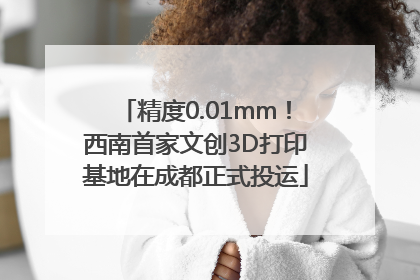 精度0.01mm！西南首家文创3D打印基地在成都正式投运