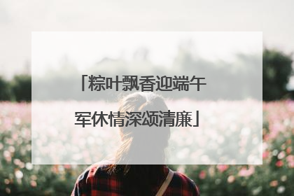 粽叶飘香迎端午 军休情深颂清廉