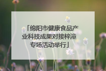 绵阳市健康食品产业科技成果对接梓潼专场活动举行