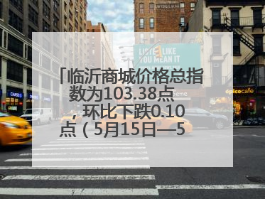 临沂商城价格总指数为103.38点，环比下跌0.10点（5月15日—5月21日）