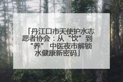 丹江口市天使护水志愿者协会：从“饮”到“养” 中医夜市解锁水健康新密码
