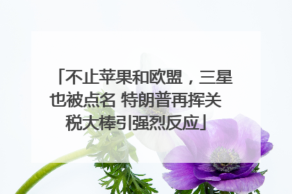 不止苹果和欧盟，三星也被点名 特朗普再挥关税大棒引强烈反应