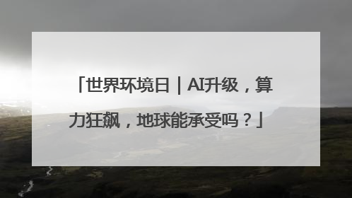 世界环境日｜AI升级，算力狂飙，地球能承受吗？
