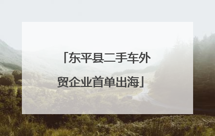 东平县二手车外贸企业首单出海