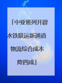 中亚班列开辟水铁联运新通道 物流综合成本降四成