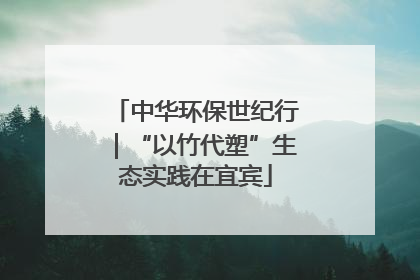 中华环保世纪行｜“以竹代塑”生态实践在宜宾