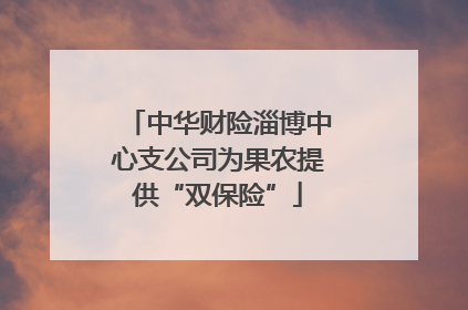 中华财险淄博中心支公司为果农提供“双保险”