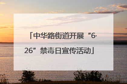 中华路街道开展“6·26”禁毒日宣传活动