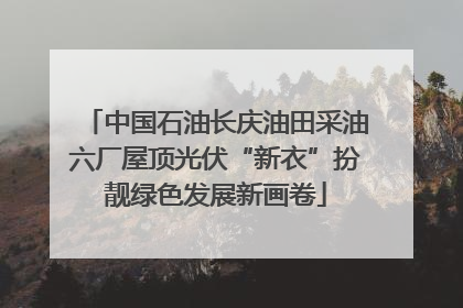中国石油长庆油田采油六厂屋顶光伏“新衣”扮靓绿色发展新画卷