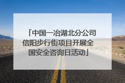 中国一冶湖北分公司信阳步行街项目开展全国安全咨询日活动